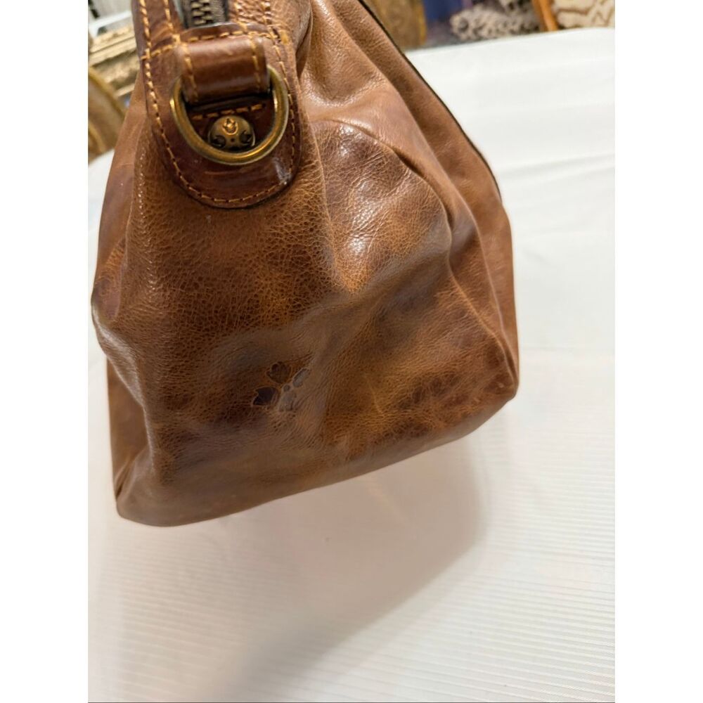 Patricia Nash Milano Distressed Brown Rugged Leather Carry On Duffle Bag - Picture 9 of 14